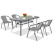 Комплект садових меблів 4Points Ravello-4 з прямокутним столом 140x80x70 см, Сірий 40800 фото