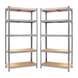 Комплект 2шт. Стелаж 4P StrongShelf 180х90х30см оцинкований навантаження 175кг/полицю 40542 фото